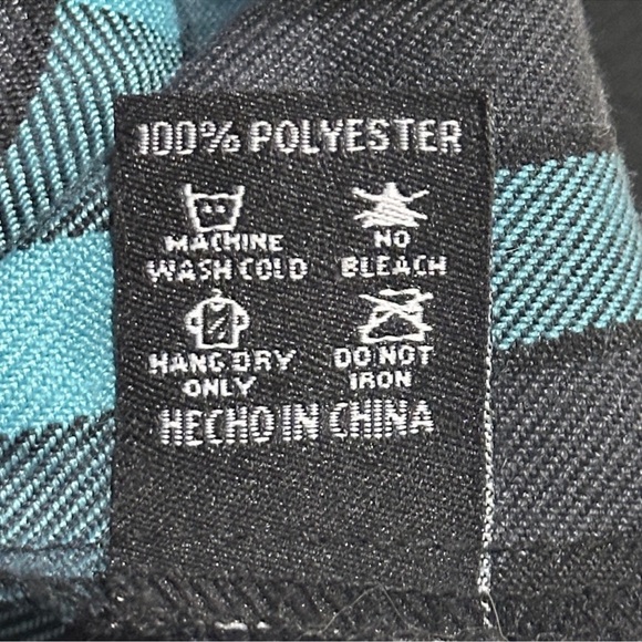 DIXXON Teal and Black Plaid Flannel Shirt - Picture 5 of 8